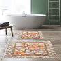 Mijölnir Kt416 Juego de Alfombrillas de Baño de Lujo en 100% Poliéster con Parte Inferior Antideslizante y Tratamiento Antibacteriano, Suaves y de Fácil Limpieza